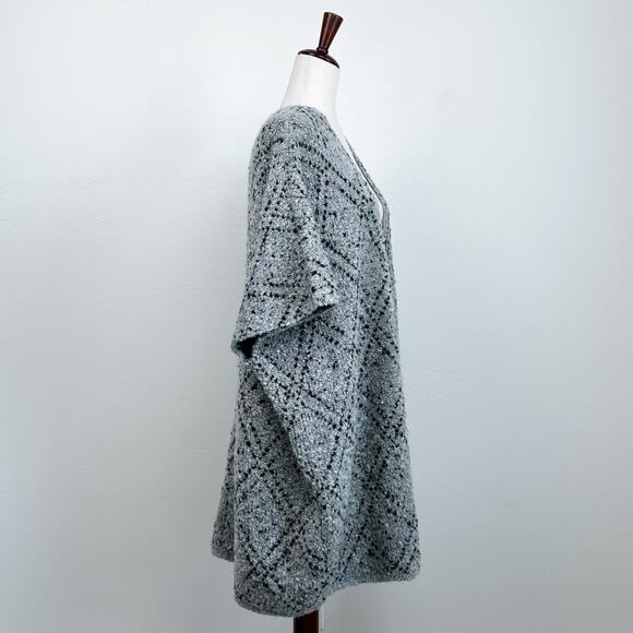 Joie Tweed Boucle Knit Plaid Sweater Cover-Up Cardigan M/L - Picture 5 of 8